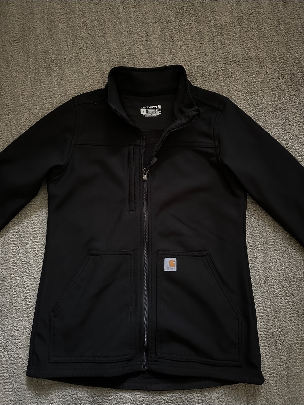 Carhartt Black zip Up scrub Jacket